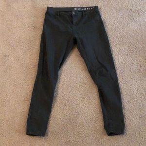 olive green midrise skinny jeans size 10